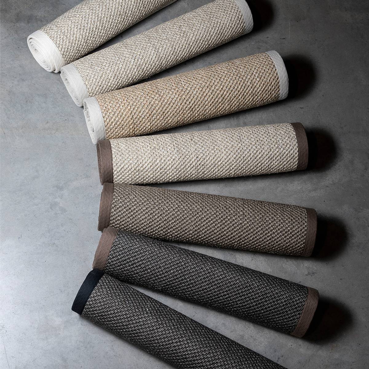 Sisal teppe (80x300 - Sand/brun kant)