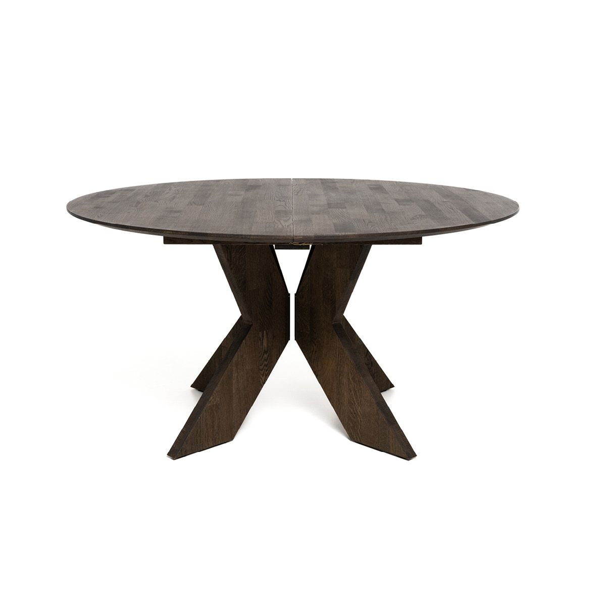 Aspen rundt spisebord ø140 (240) med 2 tilleggsplater røkt heltre eik