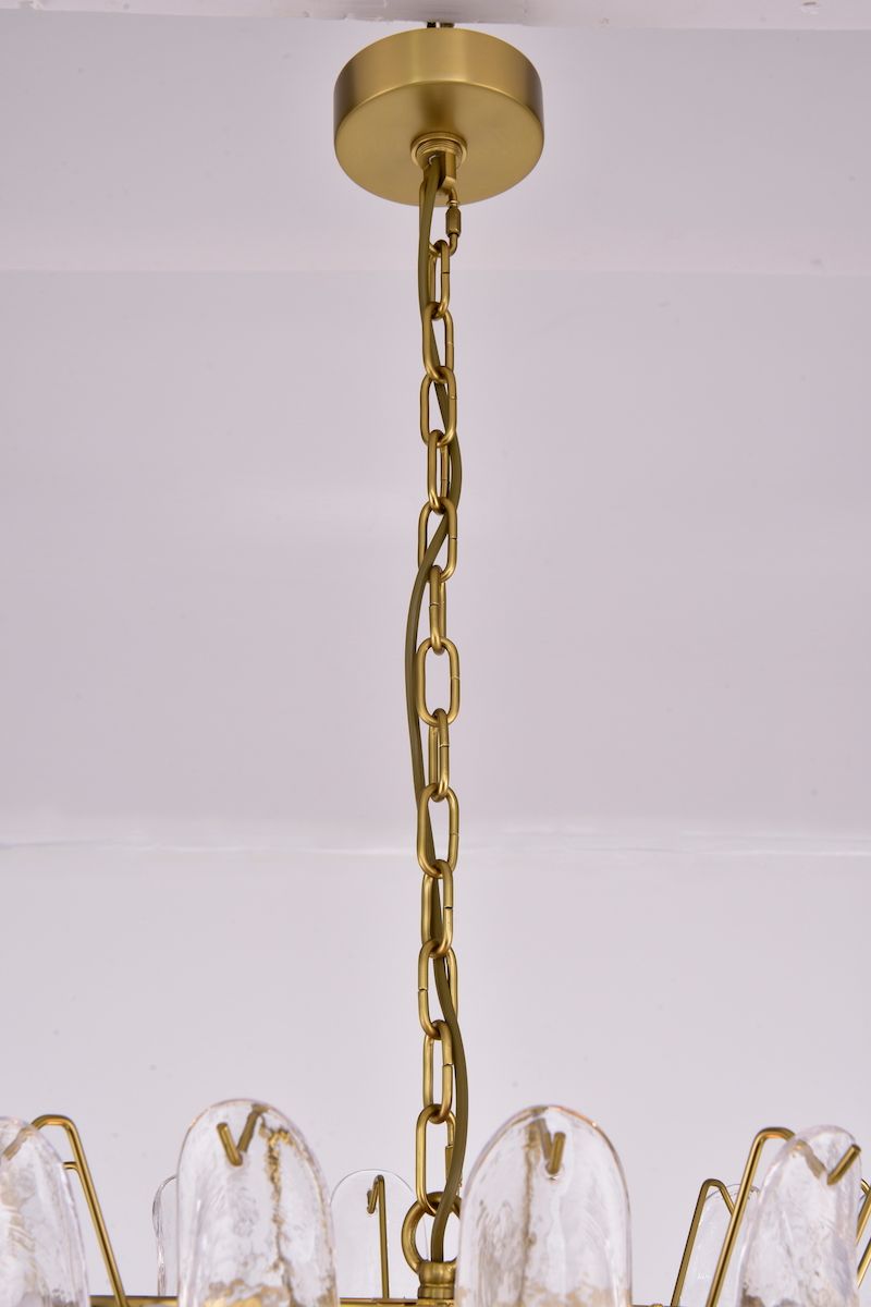 Fleur Chandelier  (55x60) klar / gull