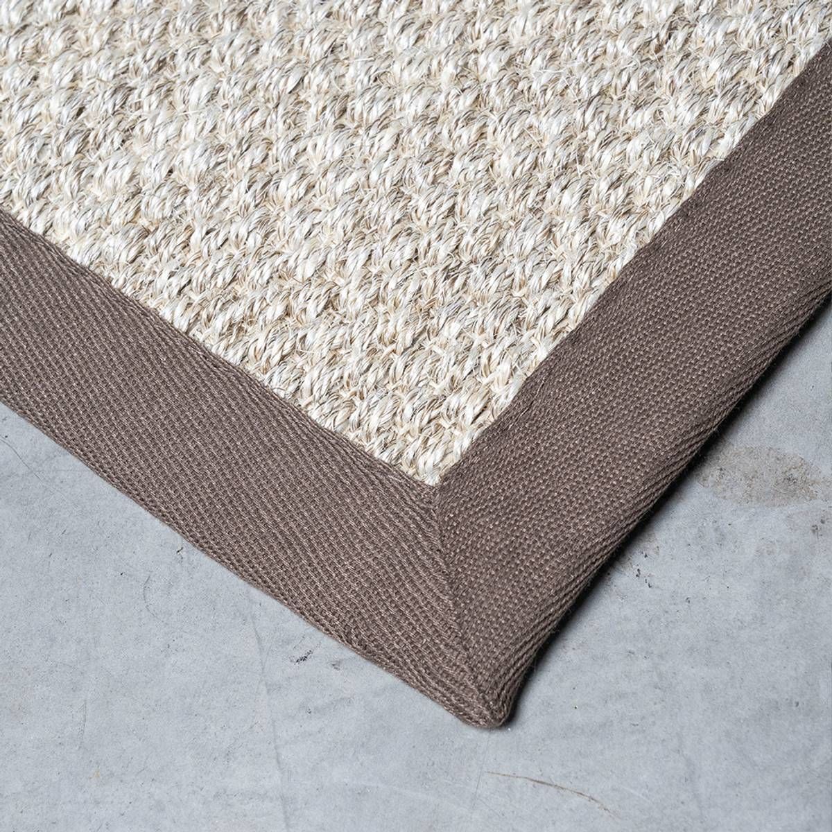 Sisal teppe (100x300 - Sand/brun kant)