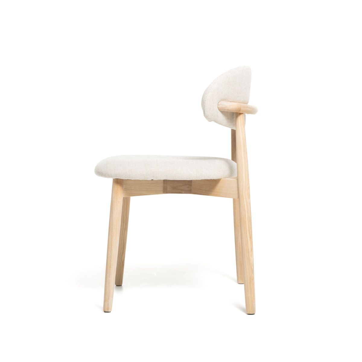 Malmø spisestol heltre lys eik (stoff Lin beige)