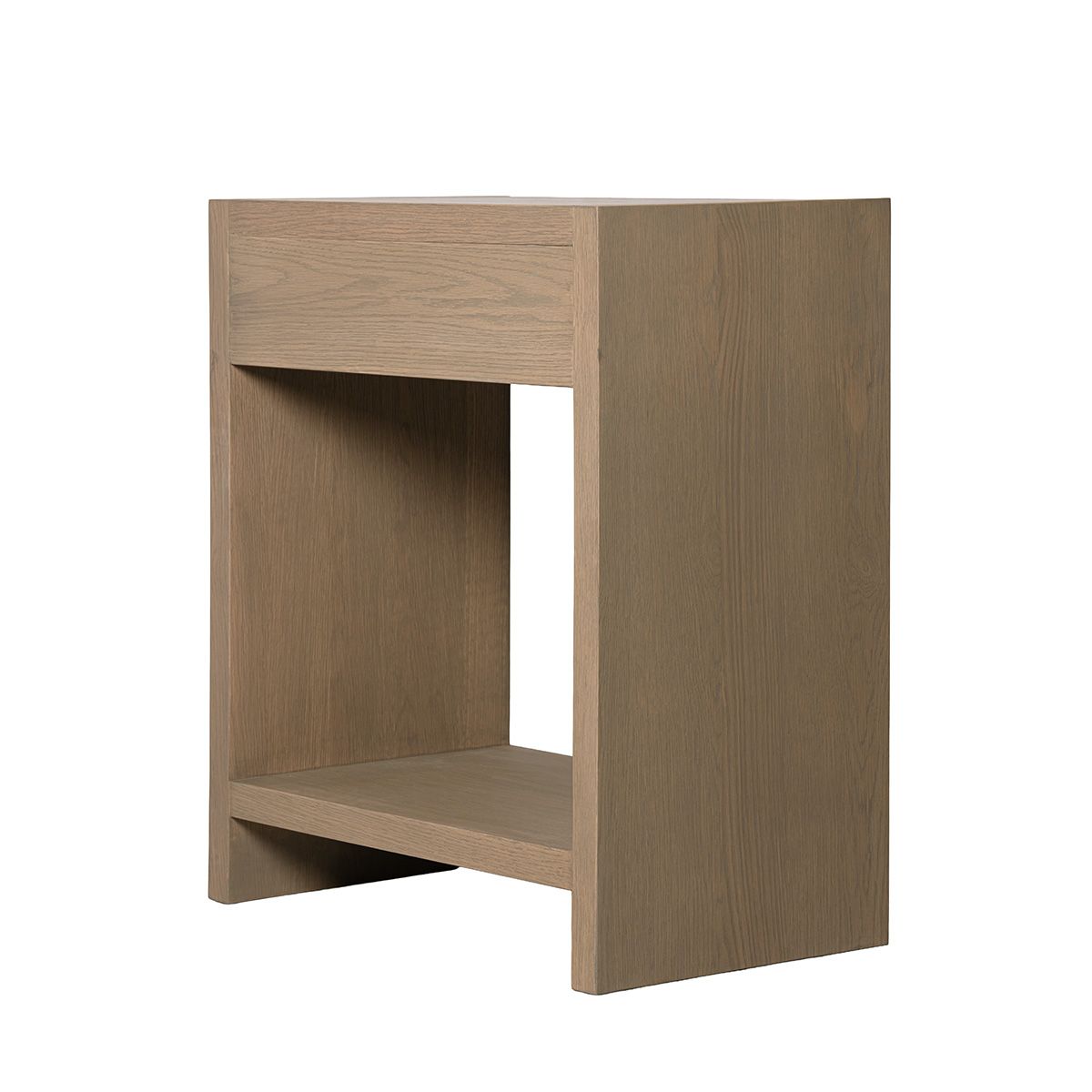 Mood smalt konsollbord med hylle (gråoljet eik - 70x40x80)