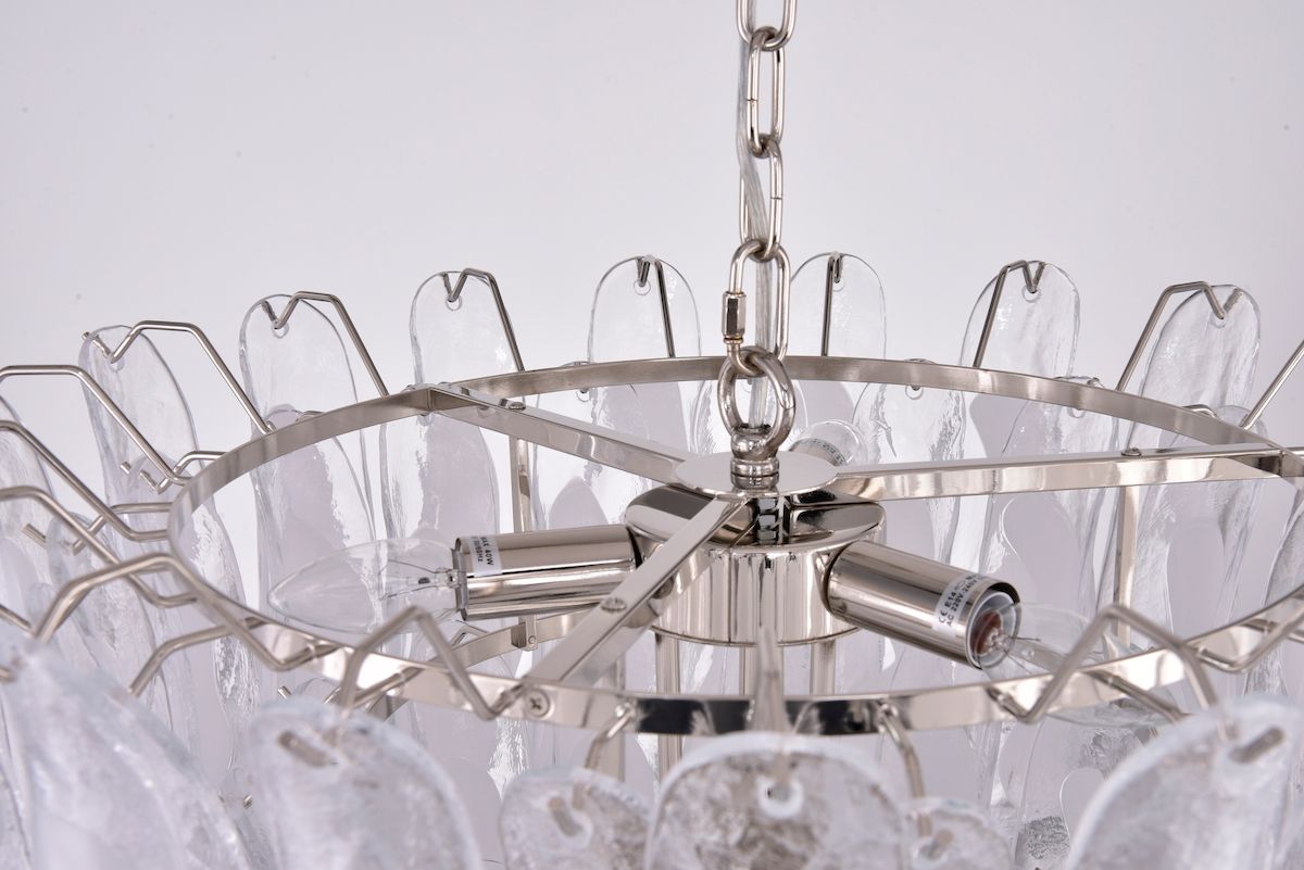 Fleur Chandelier  (66x75) hvit / krom