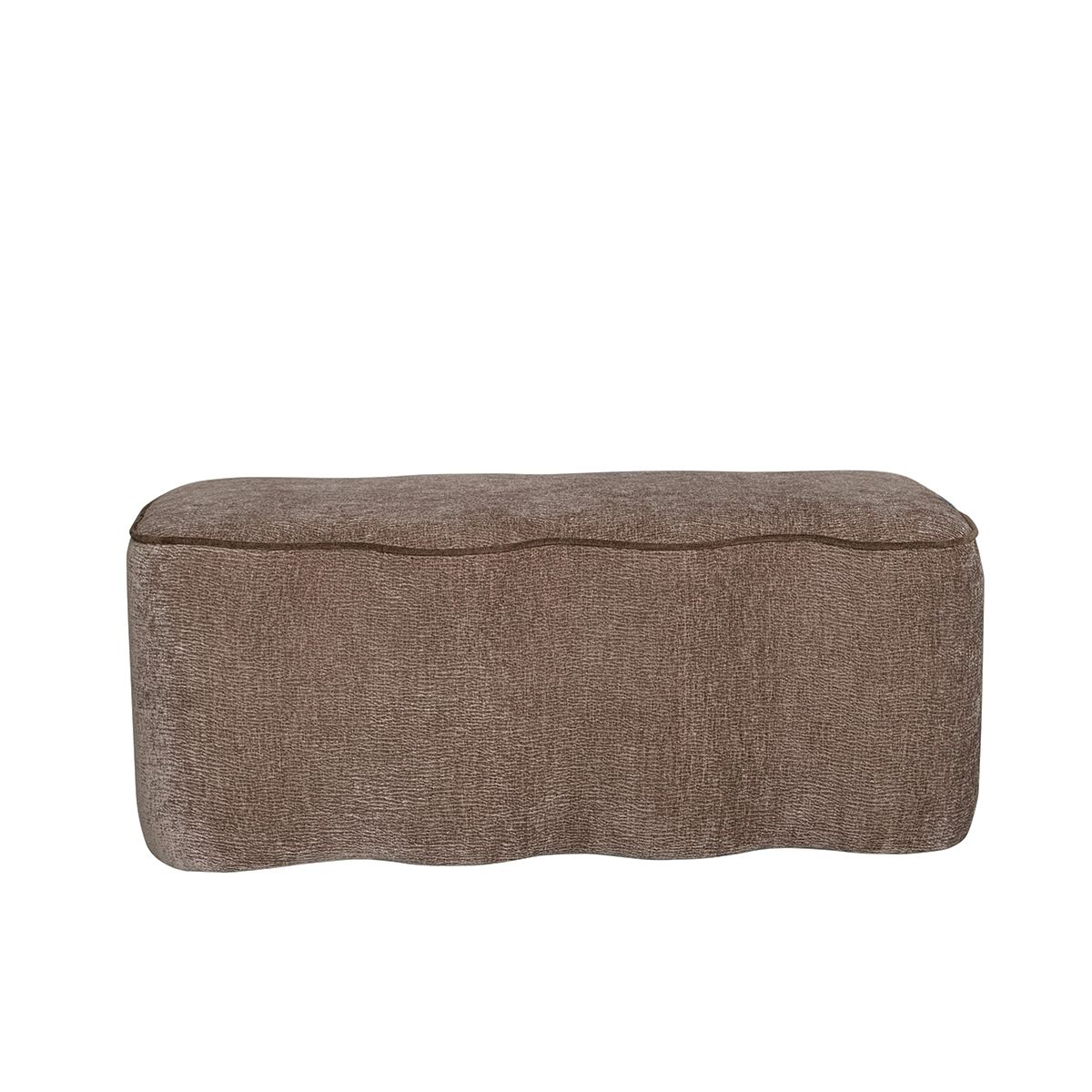 Celine puff (100x51x39) Wave brun med brun piping