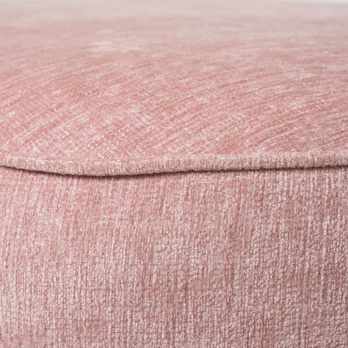 Nouvelle ottoman (90x70) Randy 24 rosa - avtagbare frynser