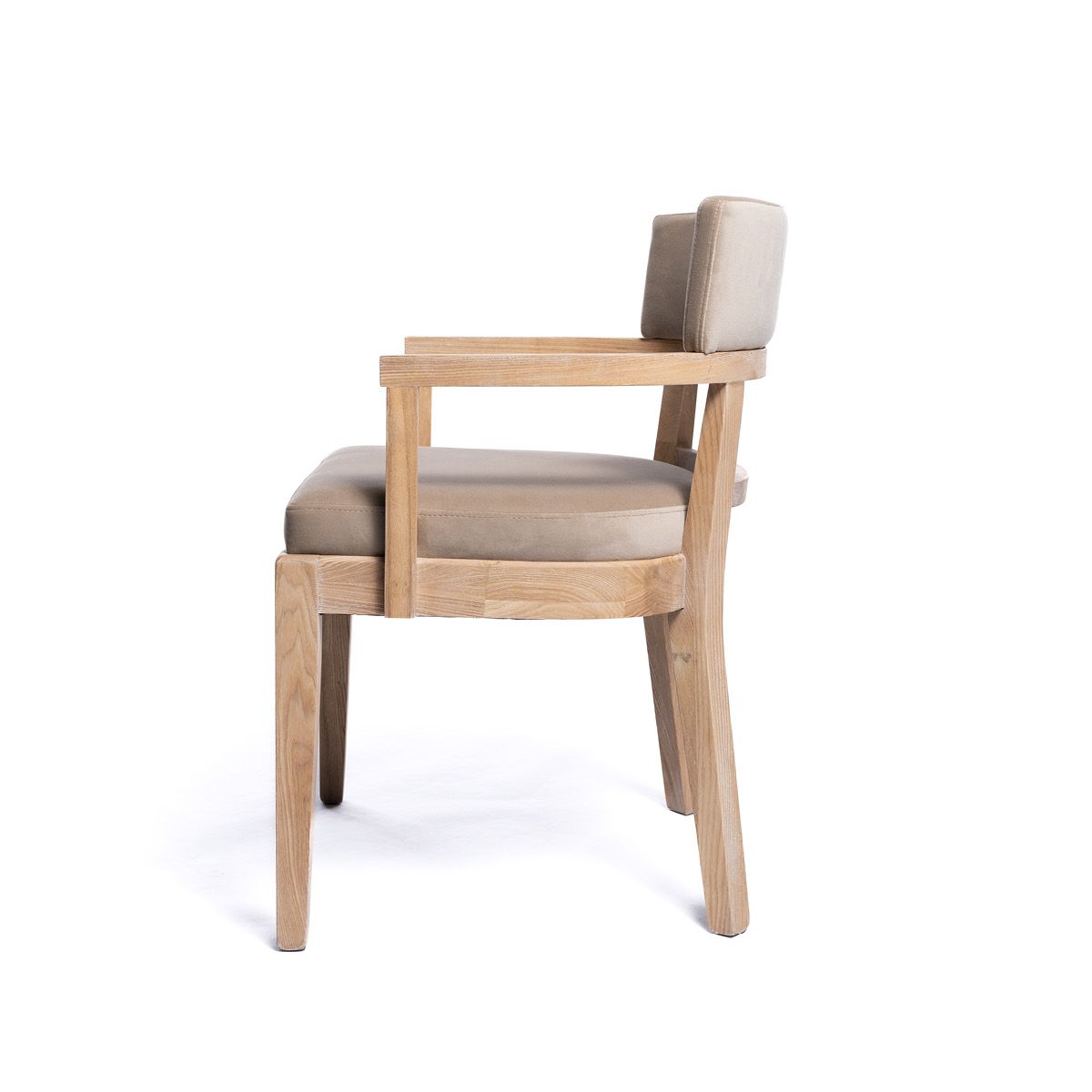 Cloud spisestol (Rush beige velour) lys eik ben
