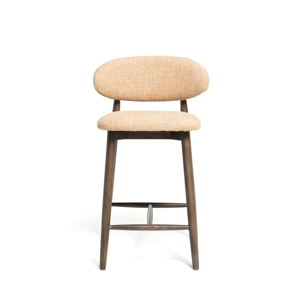 Malmø barstol heltre røkt eik (stoff Lola sennep)