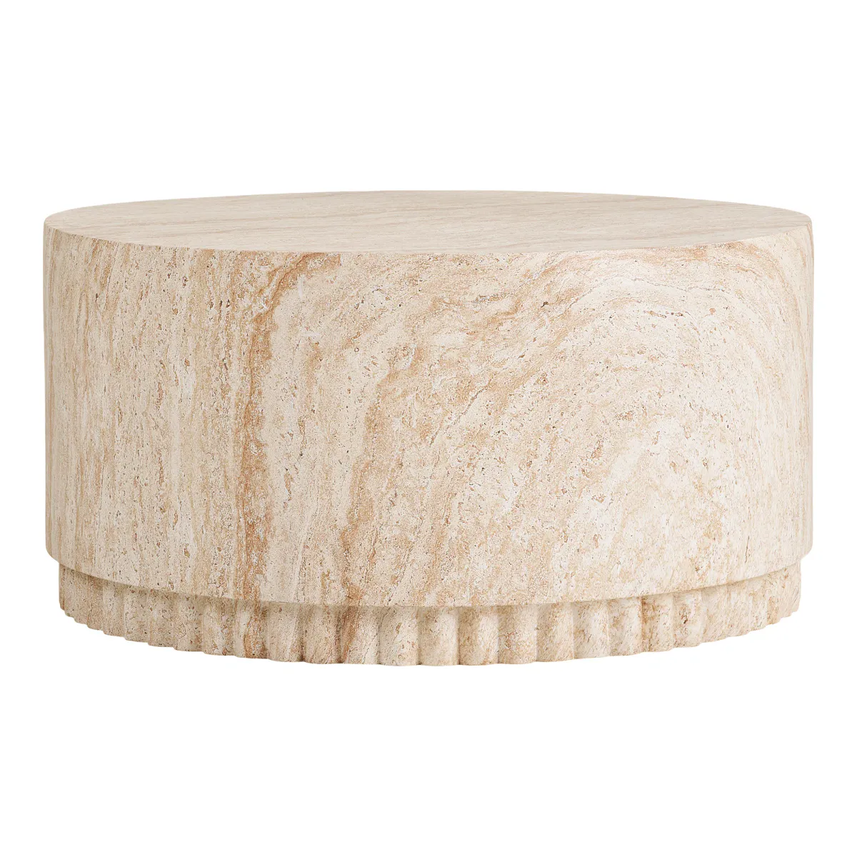 Bonn sofabord (ø75 h37) fiberclay natural - inne/ute