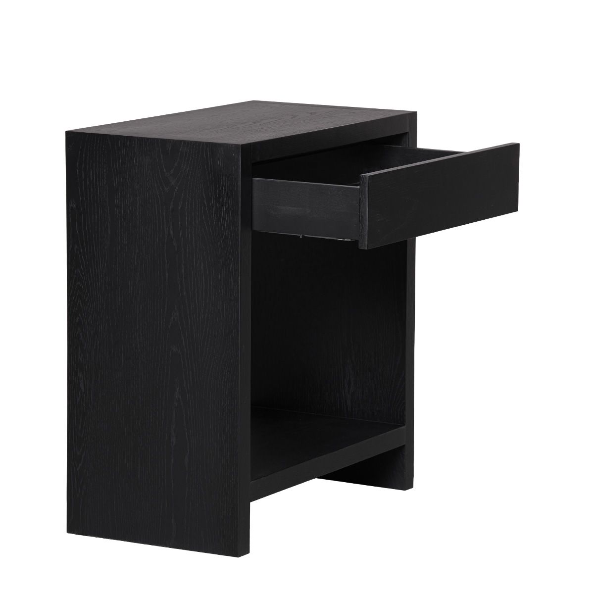 Mood smalt konsollbord med hylle (sort eik - 70x40x80)