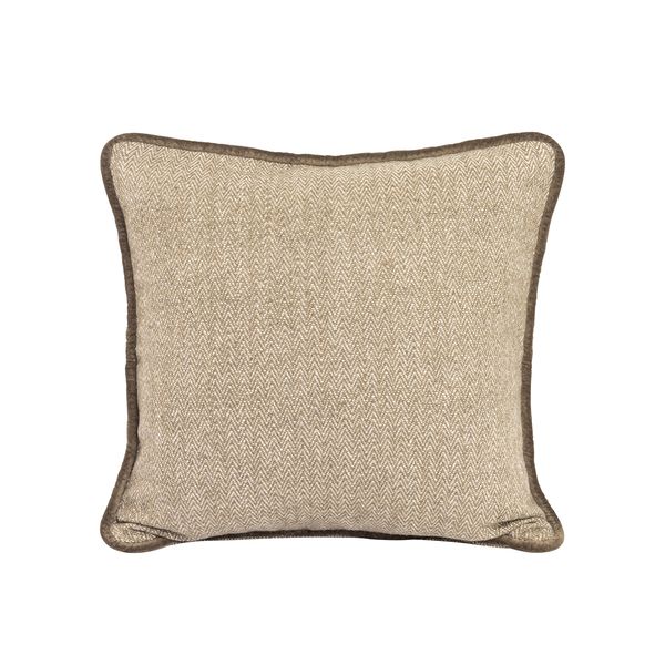 Hovedbilde Lama Famenne pute (50x50) grønn herringbone