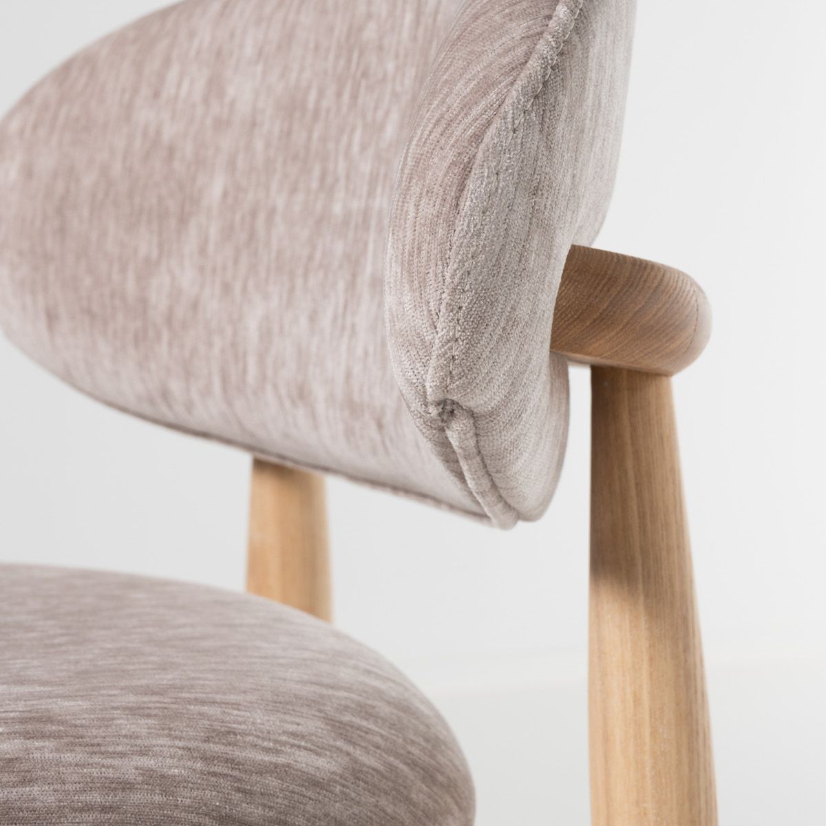 Malmø barstol heltre lys eik (stoff Boston beige)