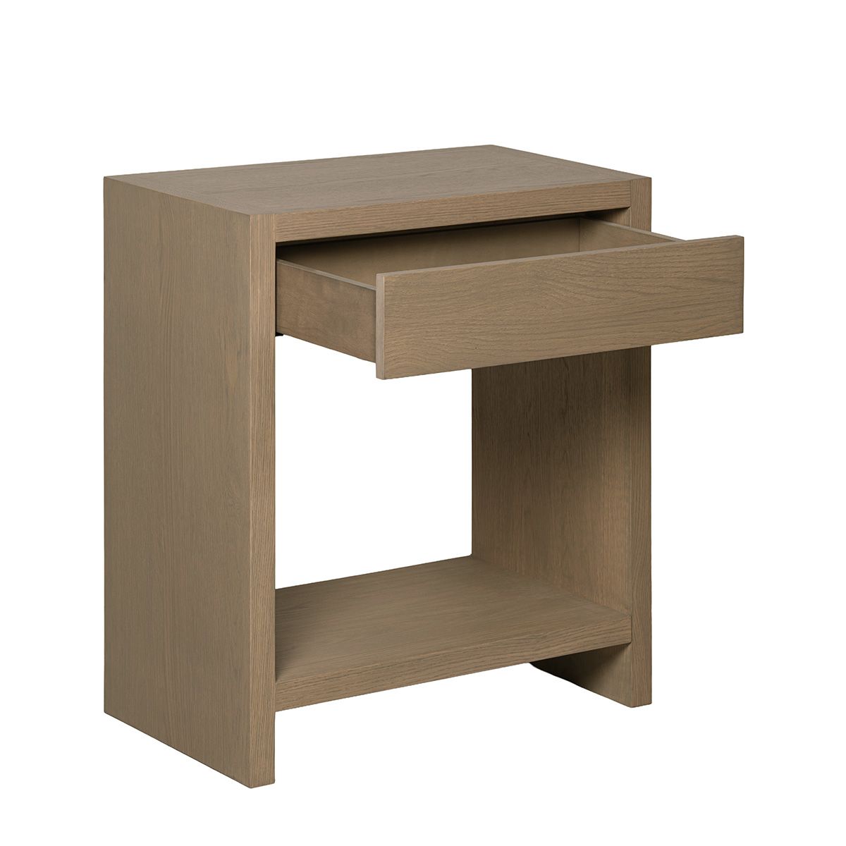 Mood smalt konsollbord med hylle (gråoljet eik - 70x40x80)