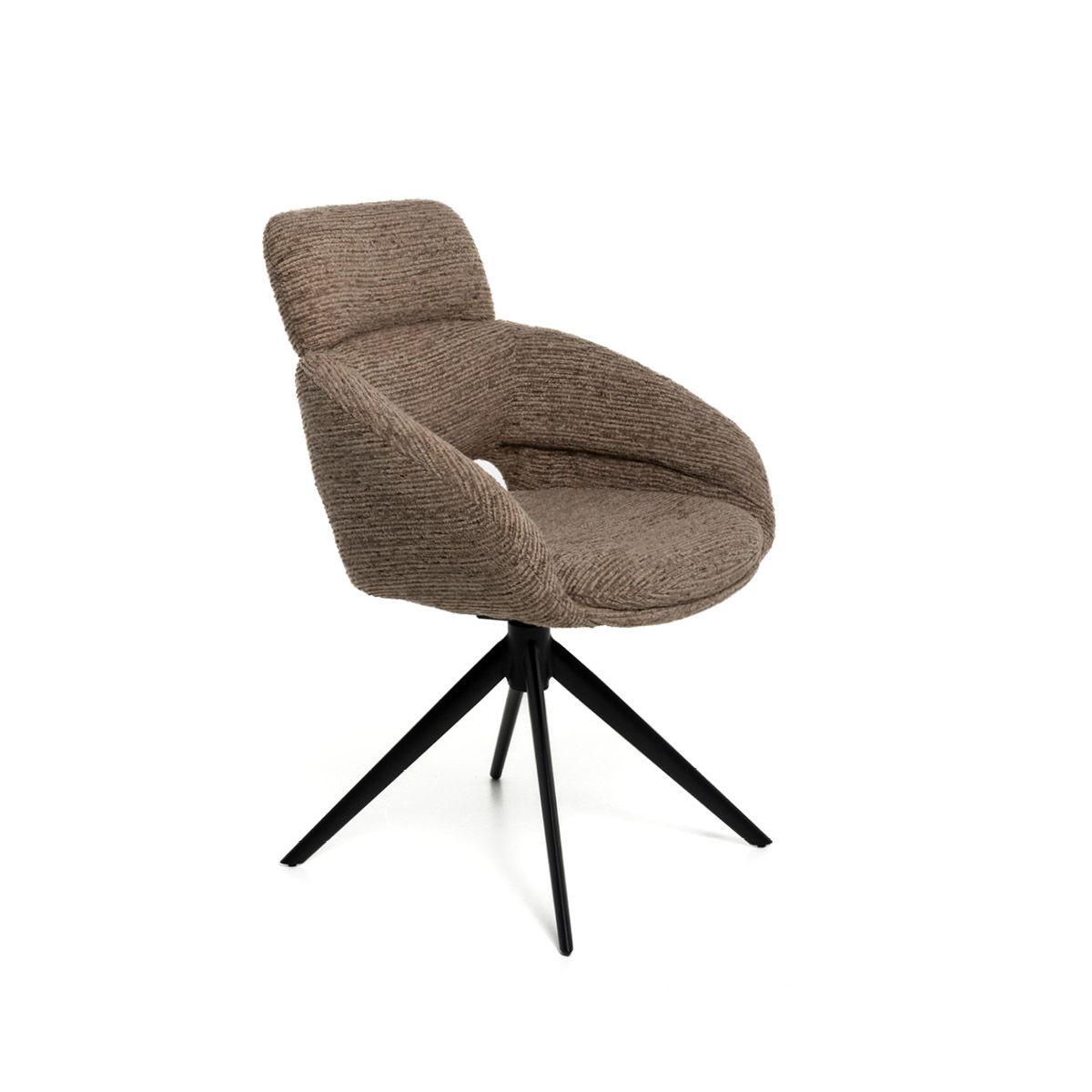 Diego spisestol med sving og vipp (Eyelash lys brun)