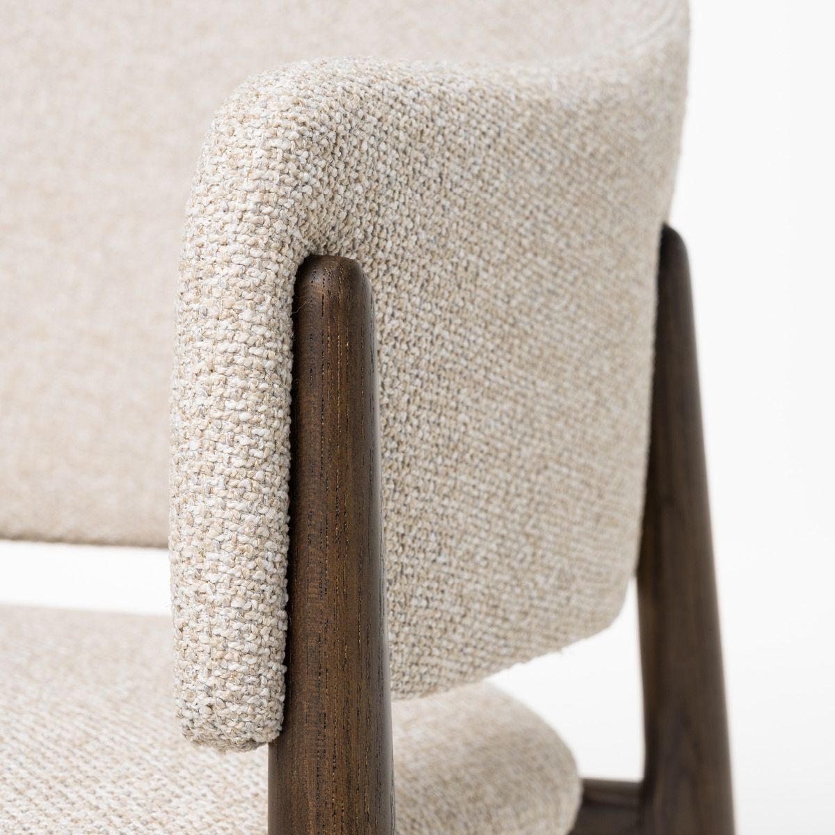 Linde spisestol (Sunset beige melert) røkt eik ben