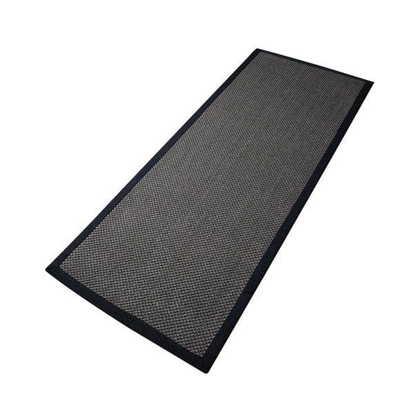 Hovedbilde Sisal teppe (90x200 - Antrasitt/sort kant)
