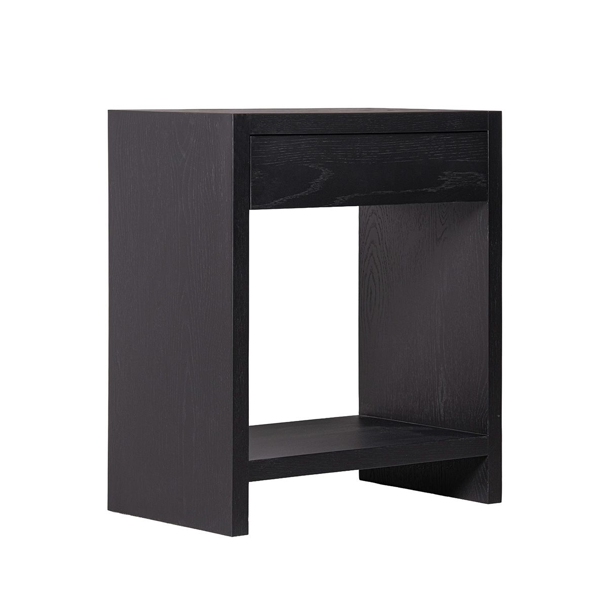 Mood smalt konsollbord med hylle (sort eik - 70x40x80)