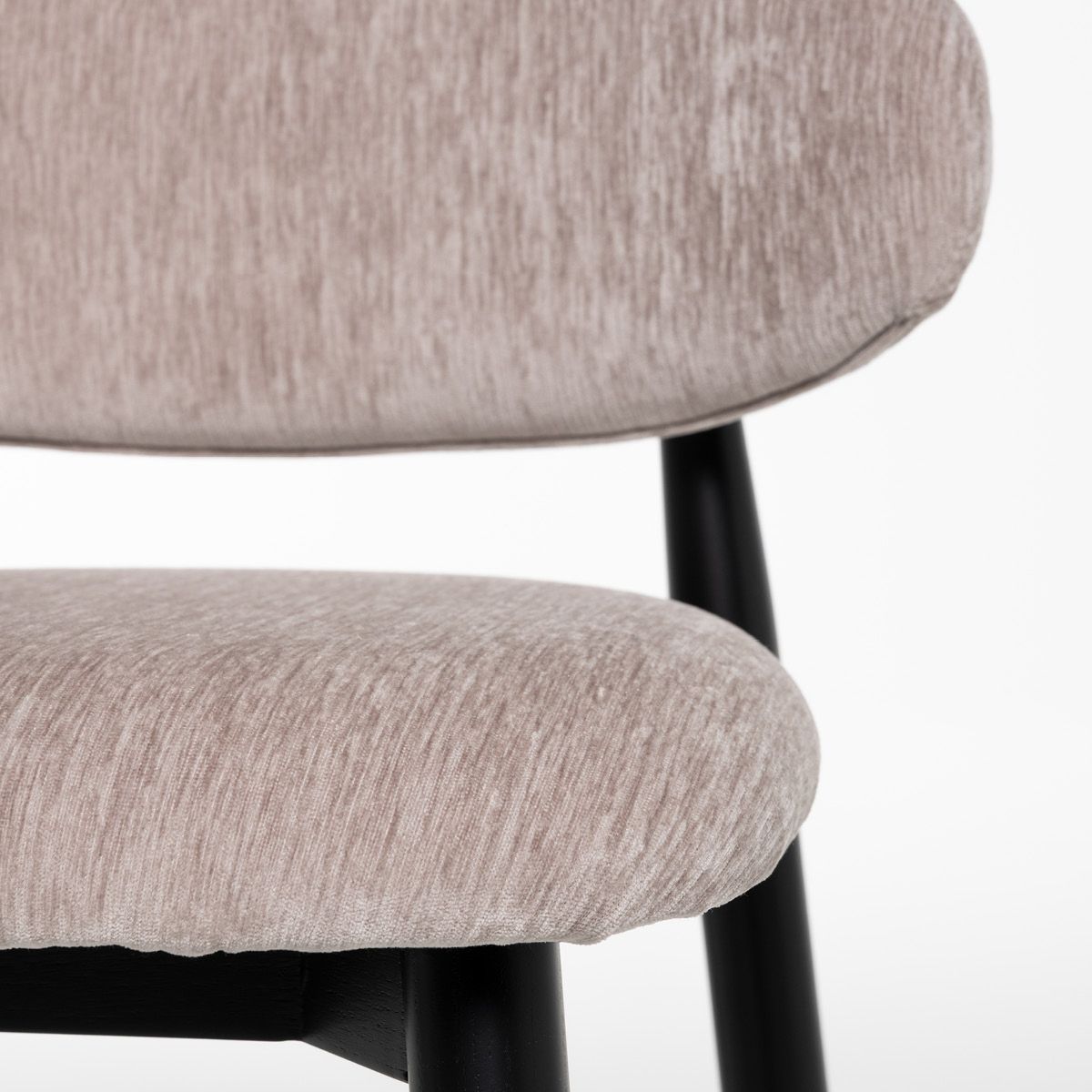 Malmø barstol heltre sort eik (stoff Boston beige)